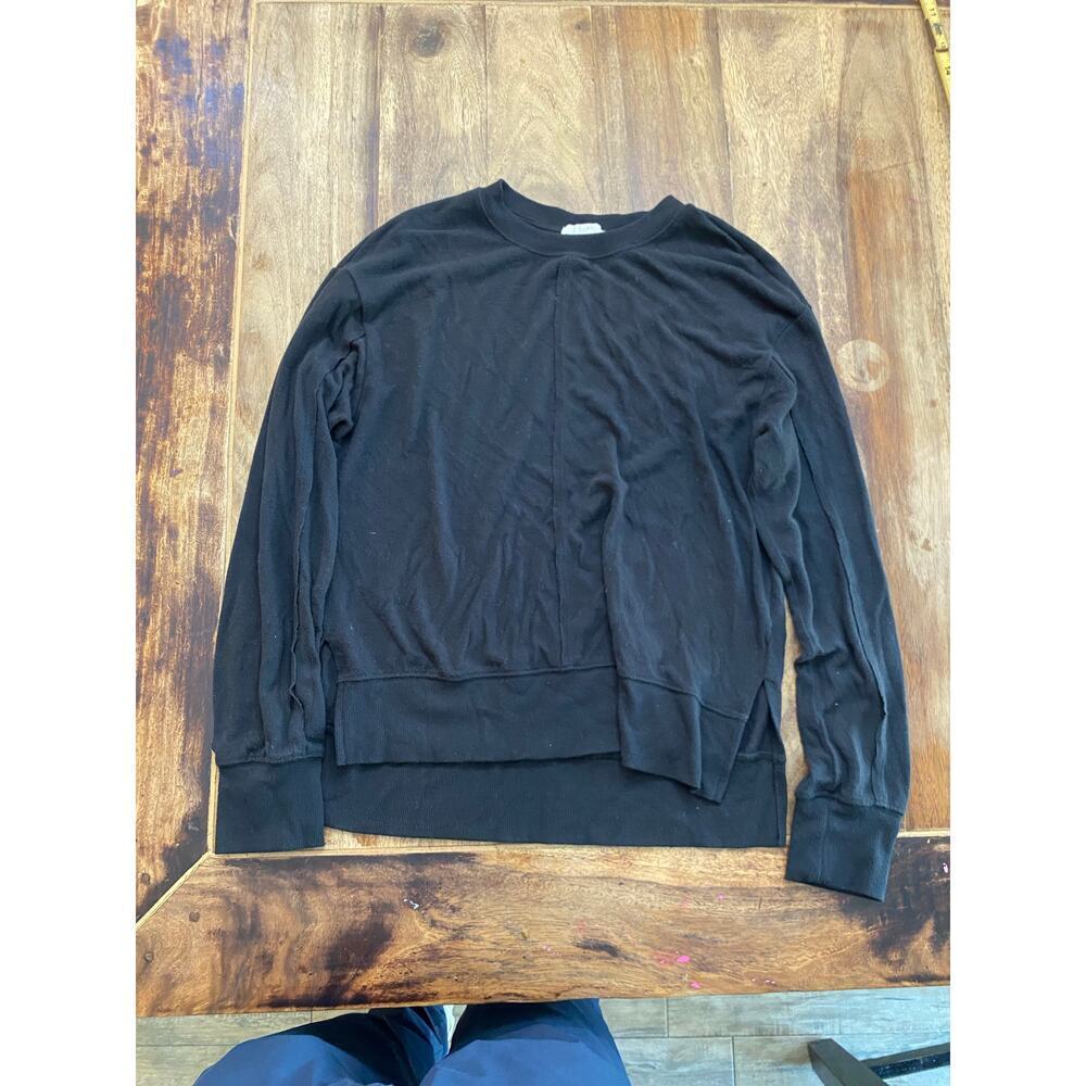 Z Supply Black Long Sleeves Crew Neck Sweatshirt Size Medium
